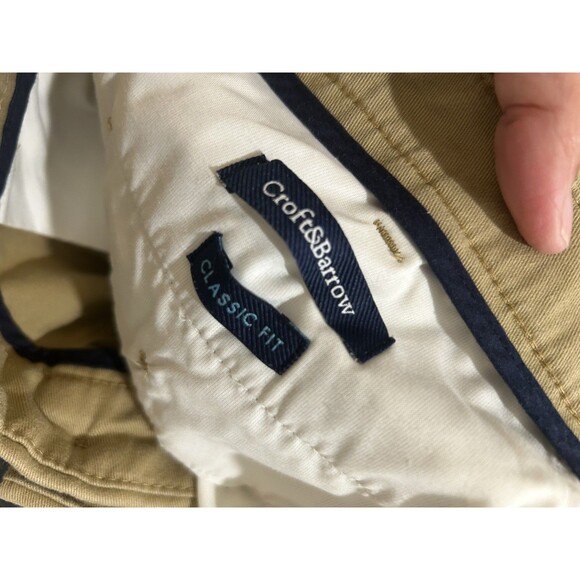 Men's Croft & Barrow Classic Fit Easy Care Flat Front Khaki Pants 30x32 Uniform - Picture 3 of 6